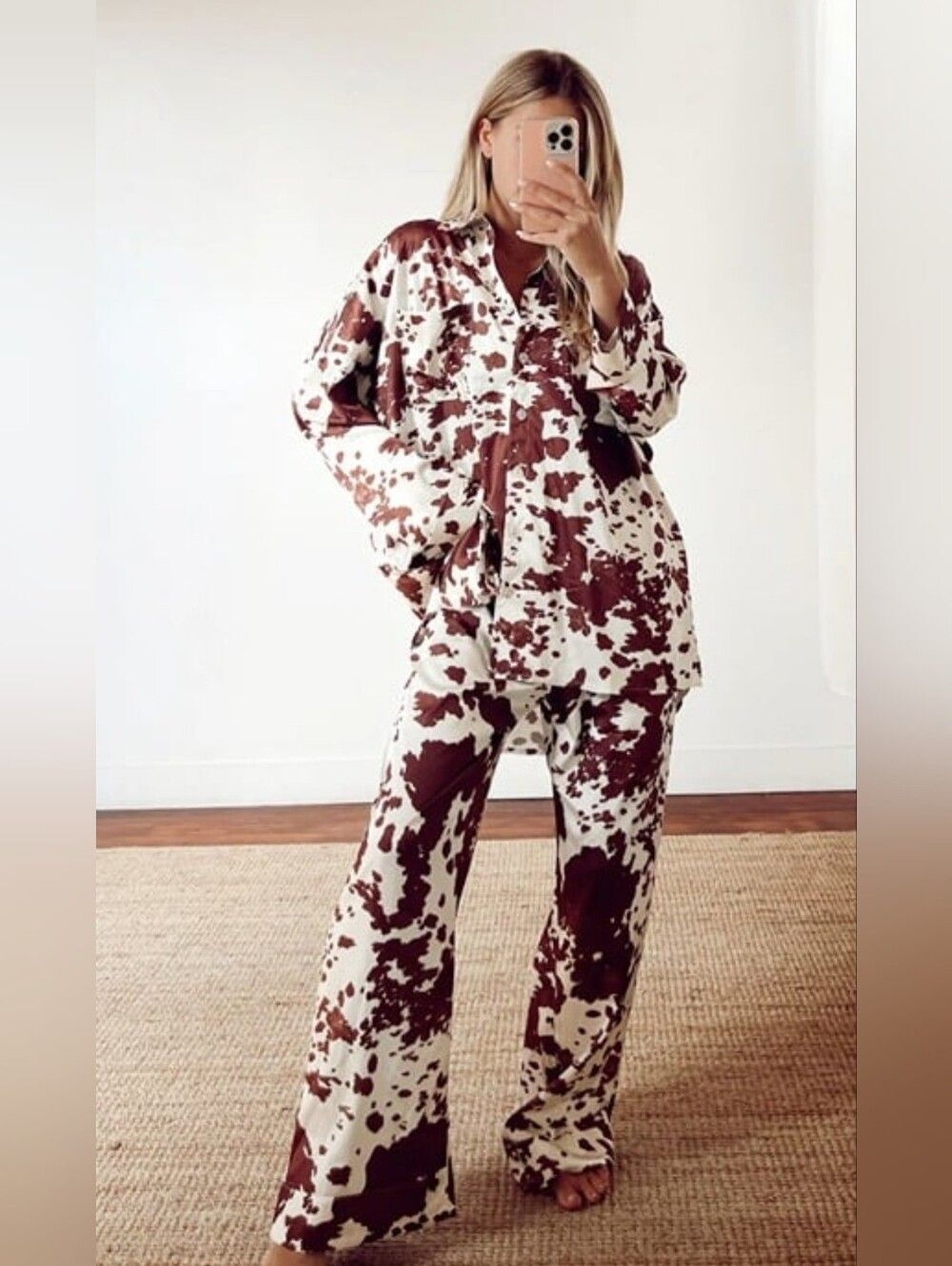 Show Me Your MuMu Overslept PJ Set in Holy Cow size xs Nwt